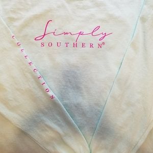 Simply Southern long sleeve t-shirt, size Medium, Teal and Pink